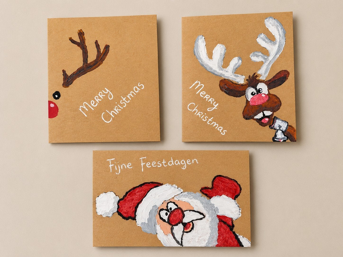 handgemaakte kerstkaarten, Ophalen of Verzenden, Nieuw
