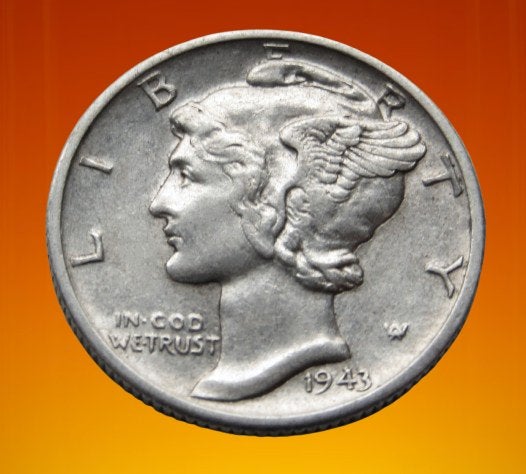 **  1943 - USA - 1 Mercury Dime  -  ZILVER ** Net Muntje  *, Verzenden, Noord-Amerika, Losse munt, Zilver