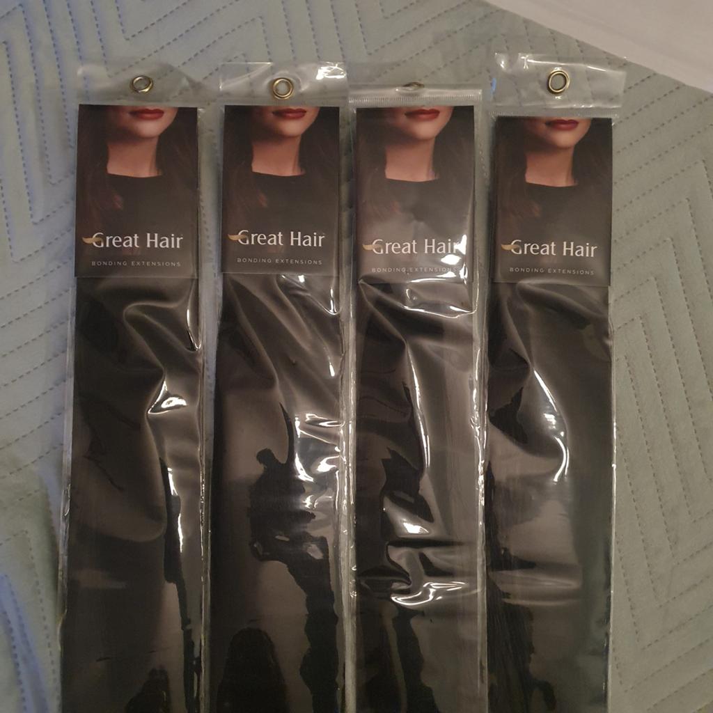 Keratine bonding hairextensions 100 stuks kleur #1B, Ophalen of Verzenden, Nieuw, Pruik of Haarverlenging
