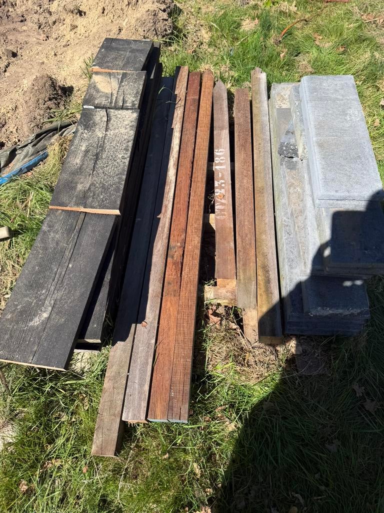 Azobe palen, Tuin en Terras, Palen, Balken en Planken, Ophalen of Verzenden, Zo goed als nieuw, Minder dan 180 cm, Palen