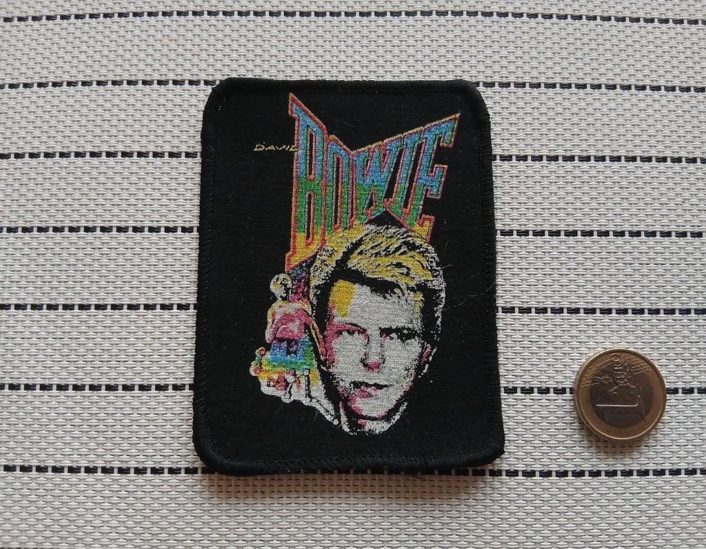 David Bowie vrij  mooie nieuwe vintage 80's patch b81, Ophalen of Verzenden, Nieuw, Kleding