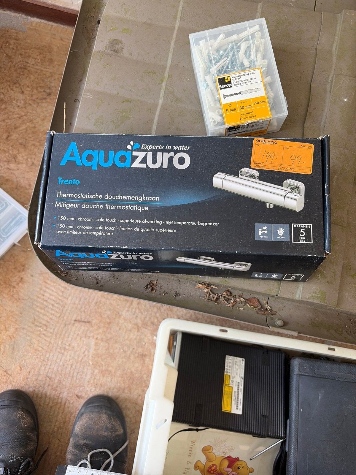 AquaZuro Trento Thermostatische Douchemengkraan, Ophalen of Verzenden, Zo goed als nieuw, Chroom, Kraan