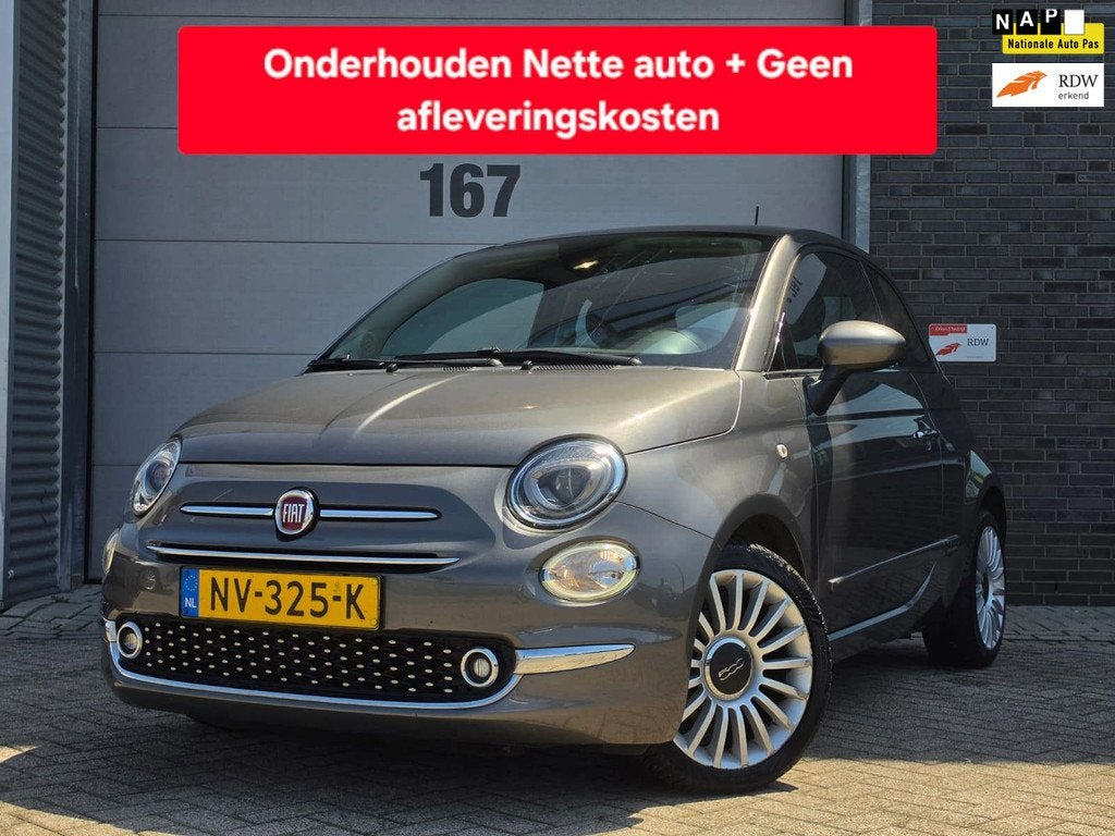 Fiat 500 0.9 TwinAir Turbo Lounge|Digitale Teller|Pano|Flipp, Stof, Gebruikt, Bedrijf, 26 km/l