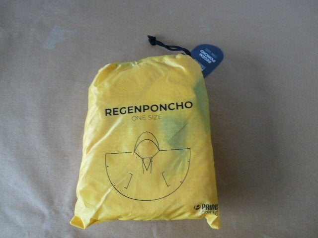  Gele regenponcho in opbergtas, unisex -one size Nieuw, Ophalen of Verzenden, Nieuw, Regenponcho, Heren