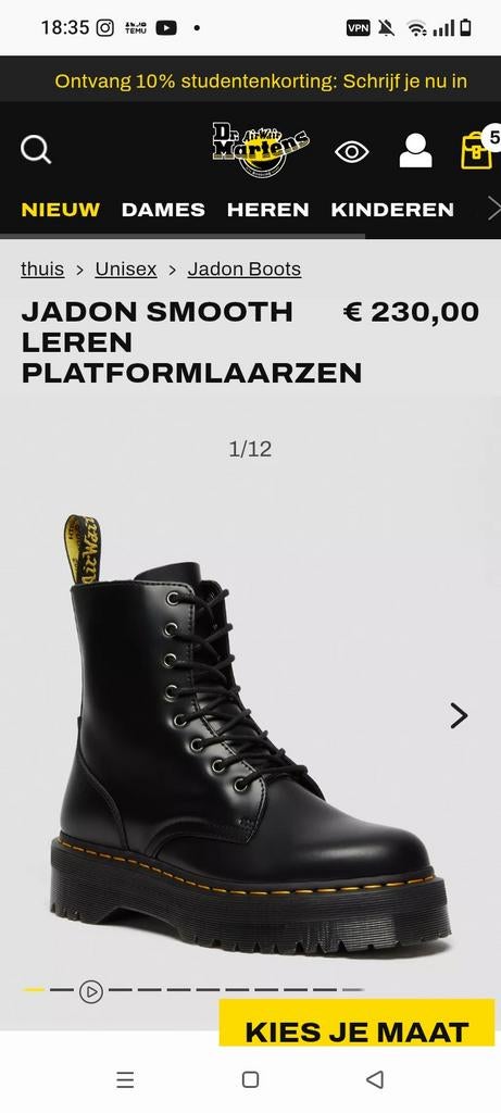 Dr Martens Jadon 35, Ophalen of Verzenden