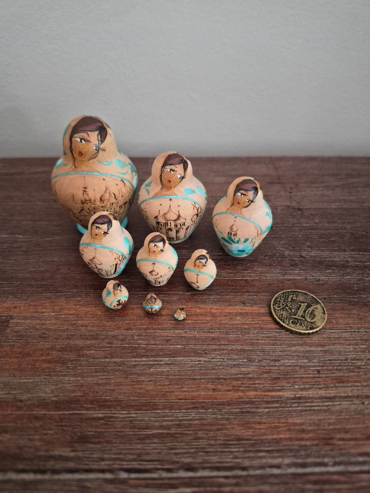 Set van 9 Matroesjka poppen, handgeschilderd, Ophalen of Verzenden