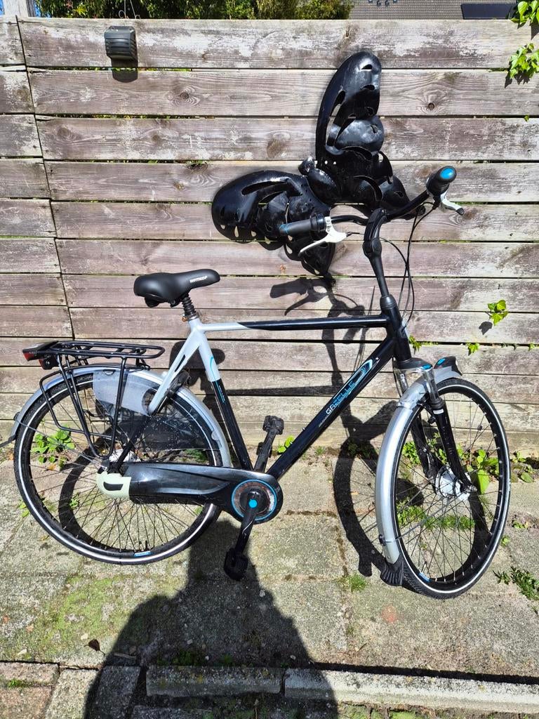 Gazelle eclipse herenfiets 7 v, Ophalen, Gebruikt, Versnellingen, 61 tot 65 cm