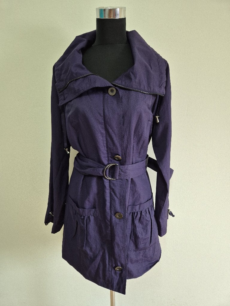 Jas21 - Paarse Miss Etam maat XL herfstjas (1), Ophalen of Verzenden, Zo goed als nieuw, Maat 46/48 (XL) of groter, Paars