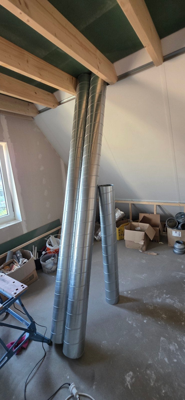 2 Spiro buis 200mm 3 meter 180mm spiro koppeling en isodec, Doe-het-zelf en Verbouw, Buizen en Afvoer, Ophalen, 6 meter of meer