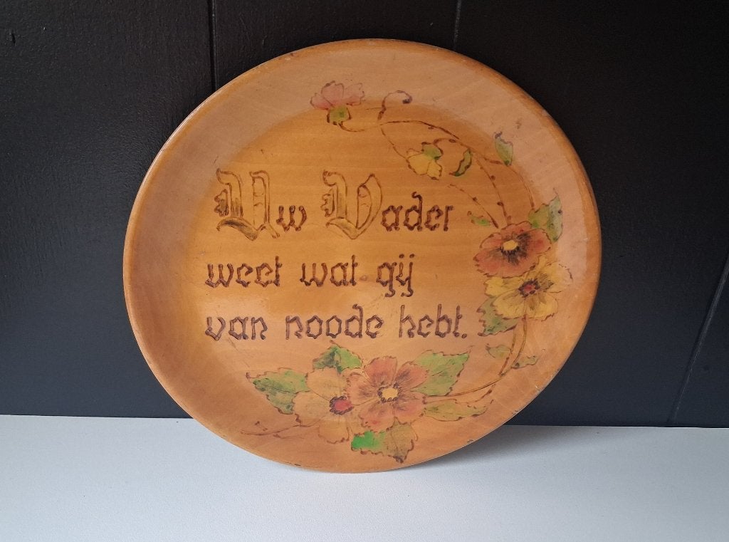 Wandbord Hout Tekst, Ophalen of Verzenden