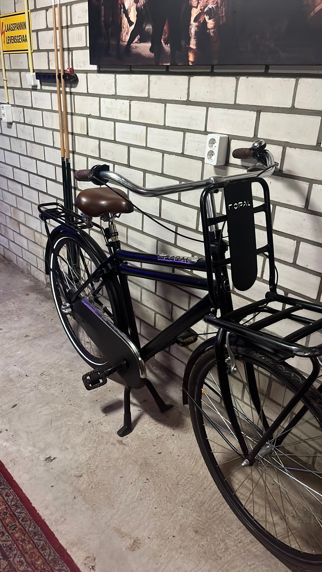 Popal heren fiets, Fietsen en Brommers, Terugtraprem, Gebruikt, Versnellingen, 53 tot 57 cm