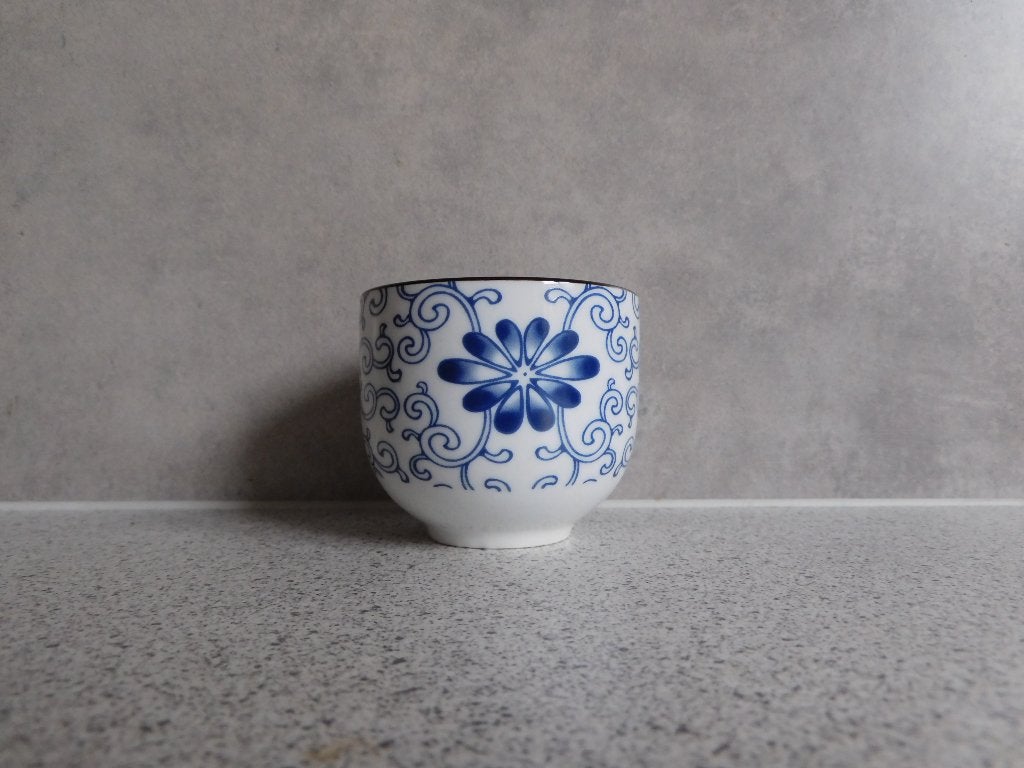 Kom 5,5x6,5 cm. Floral Blauw Riverdale Collection, Ophalen of Verzenden, Zo goed als nieuw, Kom(men), Overige stijlen