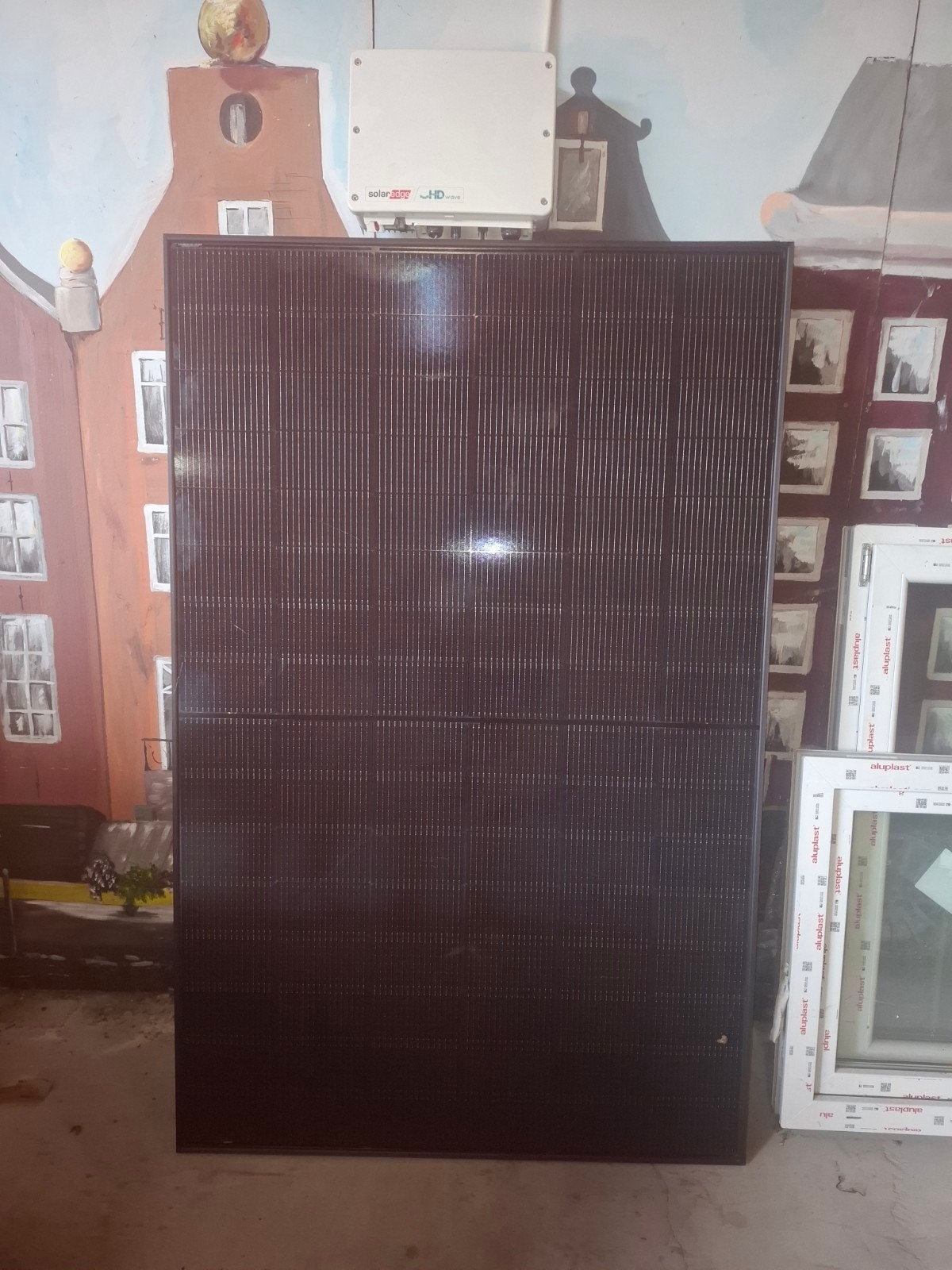 8 zonnepanelen met omvormer en compleet installatiemateriaal, Doe-het-zelf en Verbouw, Ophalen, Gebruikt, Compleet systeem, 200 wattpiek of meer
