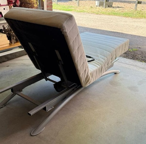 T.E.A.B. Boxspring eenpersoonsbed met afstandsbediening, Ophalen, 90 cm, Eenpersoons, Wit