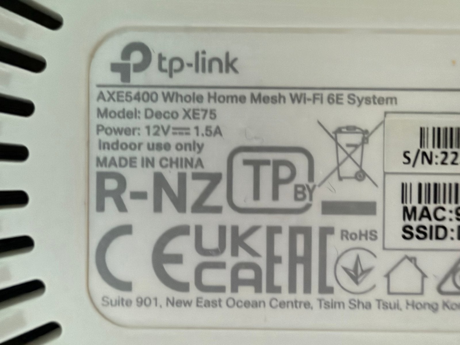 TP-Link Deco XE75 AXE5400 Mesh Wi-Fi 6E Systeem (5 stuks), Ophalen of Verzenden, Zo goed als nieuw, Router