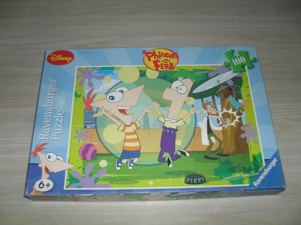 Phineas and Ferb puzzle 100 stukken, Ophalen, Minder dan 500 stukjes, Gebruikt, Legpuzzel