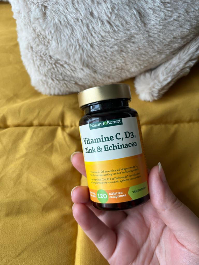 Holland & Barrett Vitamine C, D3, Zink & Echinacea, Sport en Fitness, Gezondheidsproducten en Wellness, Ophalen of Verzenden, Zo goed als nieuw