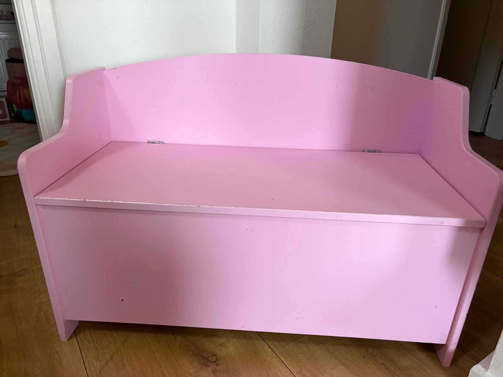 Houten bankje met klep, Ophalen, Gebruikt, Met deksel, Overige typen