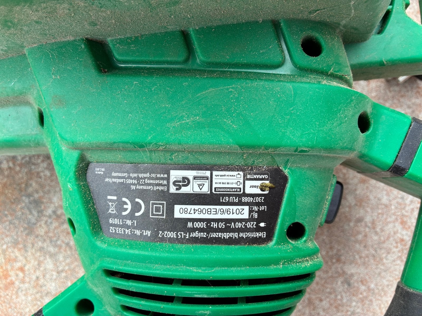 Ferrex Elektrische Bladblazer/Zuiger 3000W, Tuin en Terras, Gebruikt, Handgedragen, Ophalen of Verzenden, Met opvangzak