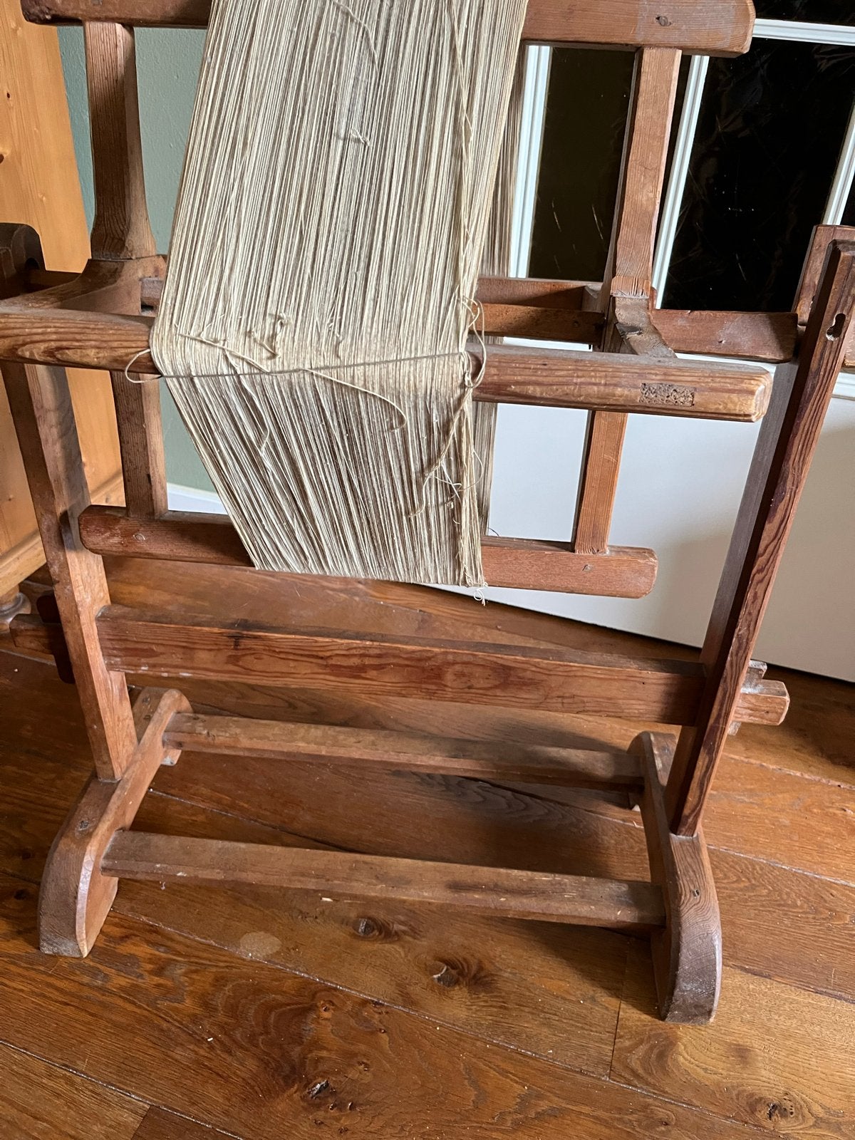 Vintage houten zweedse haspel, Ophalen, Gebruikt, Overige typen