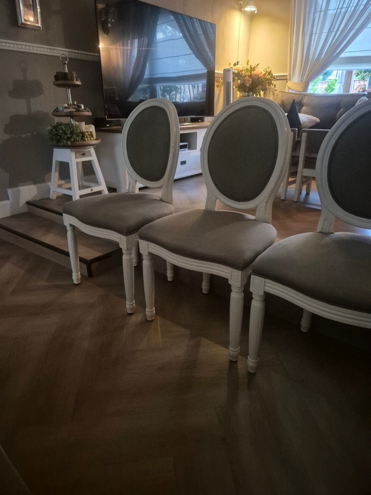 4 Riviera Maison Barok stoelen - Nette gebruikte staat, Gebruikt, Barok, Bruin, Ophalen of Verzenden