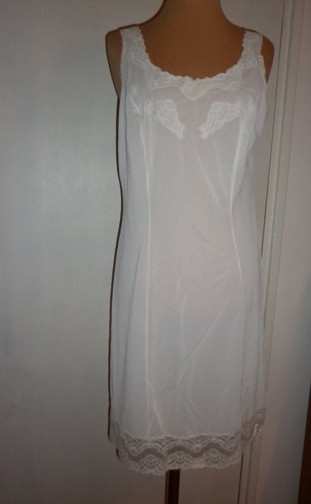 vintage onderjurk maat 42, Verzenden, Wit, Overige typen