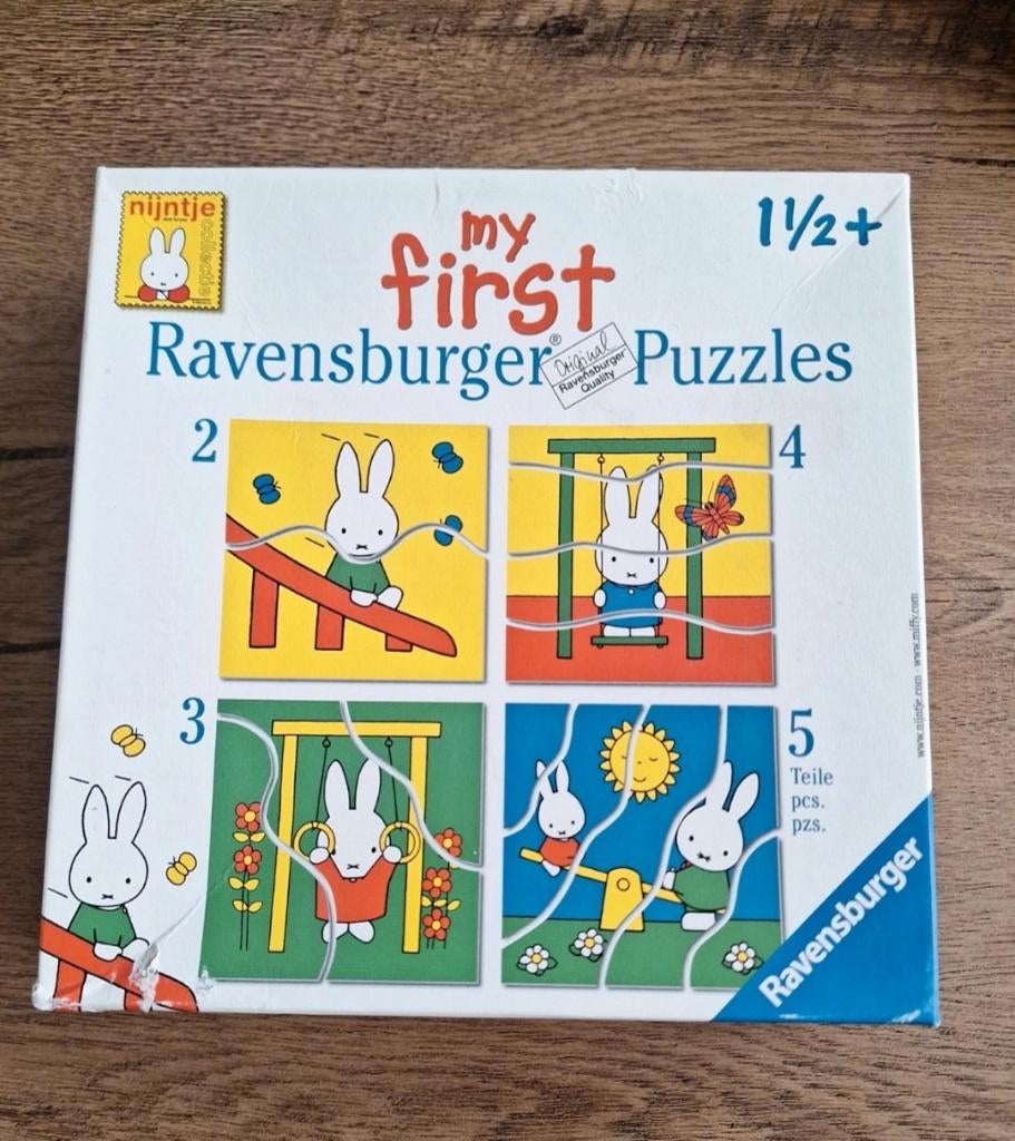 4 in 1 Nijntje puzzel, Ophalen, Minder dan 10 stukjes, Gebruikt, 2 tot 4 jaar