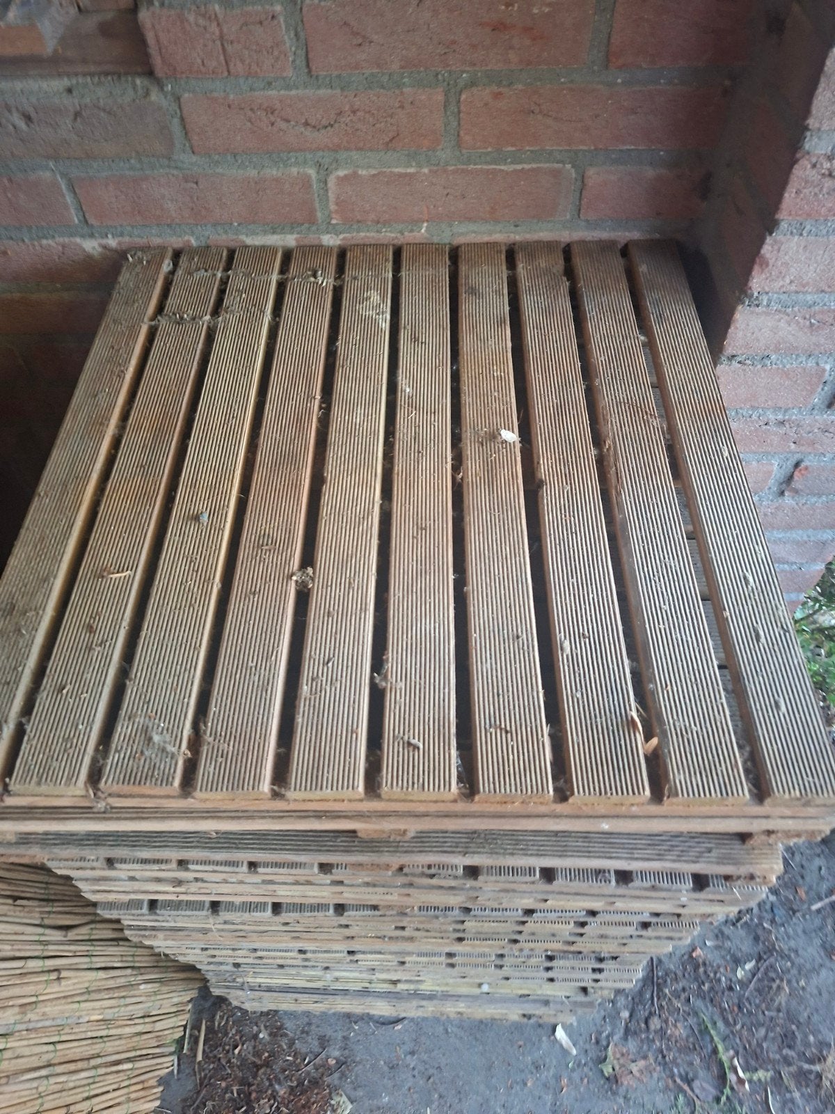 Houten vloer telels, Tuin en Terras, Ophalen, Hout