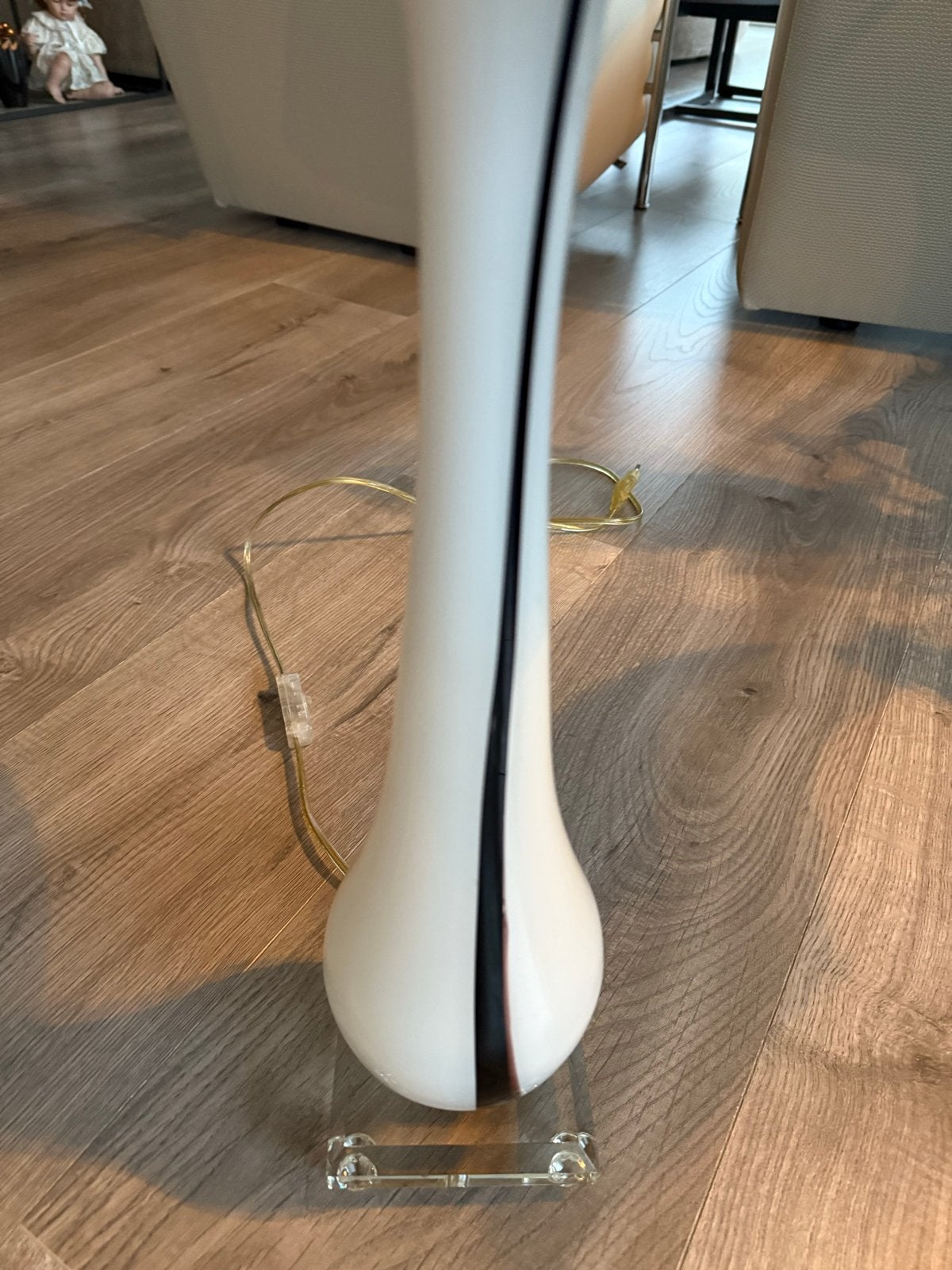 Elegante tafellampen met zwart-witte kap - Set van 2, Huis en Inrichting, Overige merken, Schemerlamp, Modern, E27 (groot)