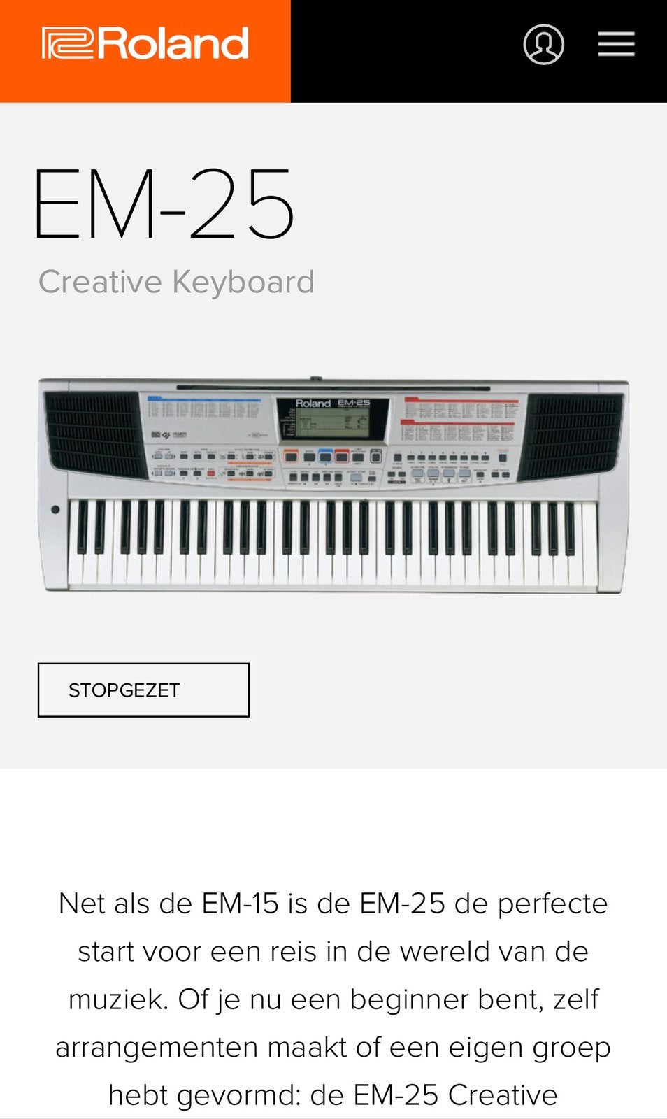 Roland EM-25 Creative Keyboard, Muziek en Instrumenten, Keyboards, Ophalen, Roland, Midi-aansluiting, 61 toetsen