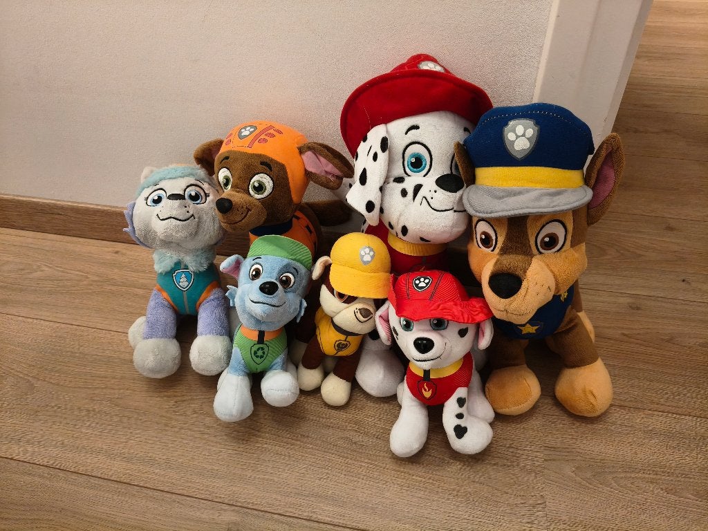 Paw Patrol Chase, Marshall, Zuma, Rubble, Skye en Everest, Ophalen, Zo goed als nieuw, Hond, Middelgroot (20 tot 80 cm)