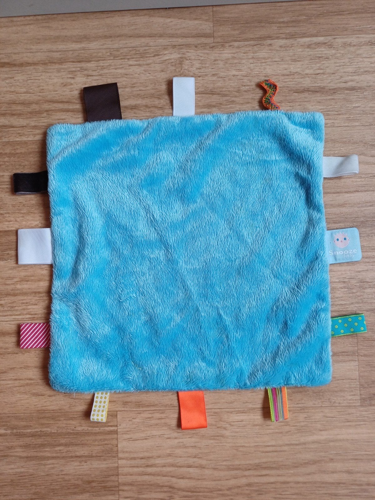 snoozebaby snooze baby blauw doekje labeldoekje, Ophalen of Verzenden