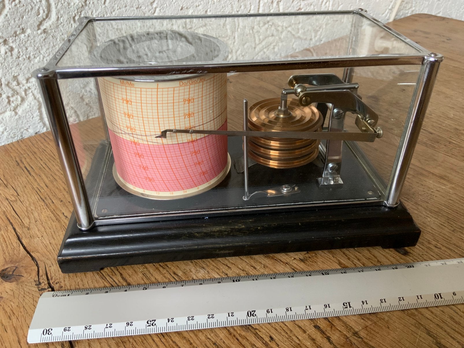 Antieke Art Deco Lufft Barograaf Barometer Weerstation, Ophalen of Verzenden, Zo goed als nieuw