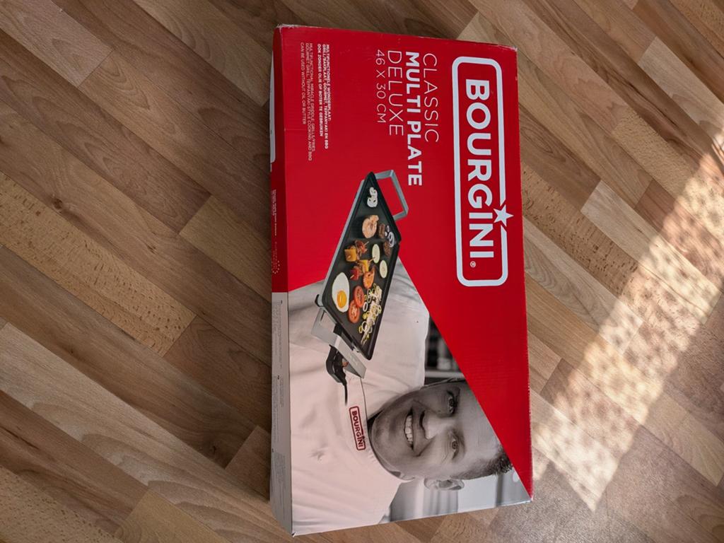 Bourgin Classic Multi Plate Deluxe Bakplaat 46x30 cm, Witgoed en Apparatuur, Grillplaten, Zo goed als nieuw, Tafelgrill, Ophalen