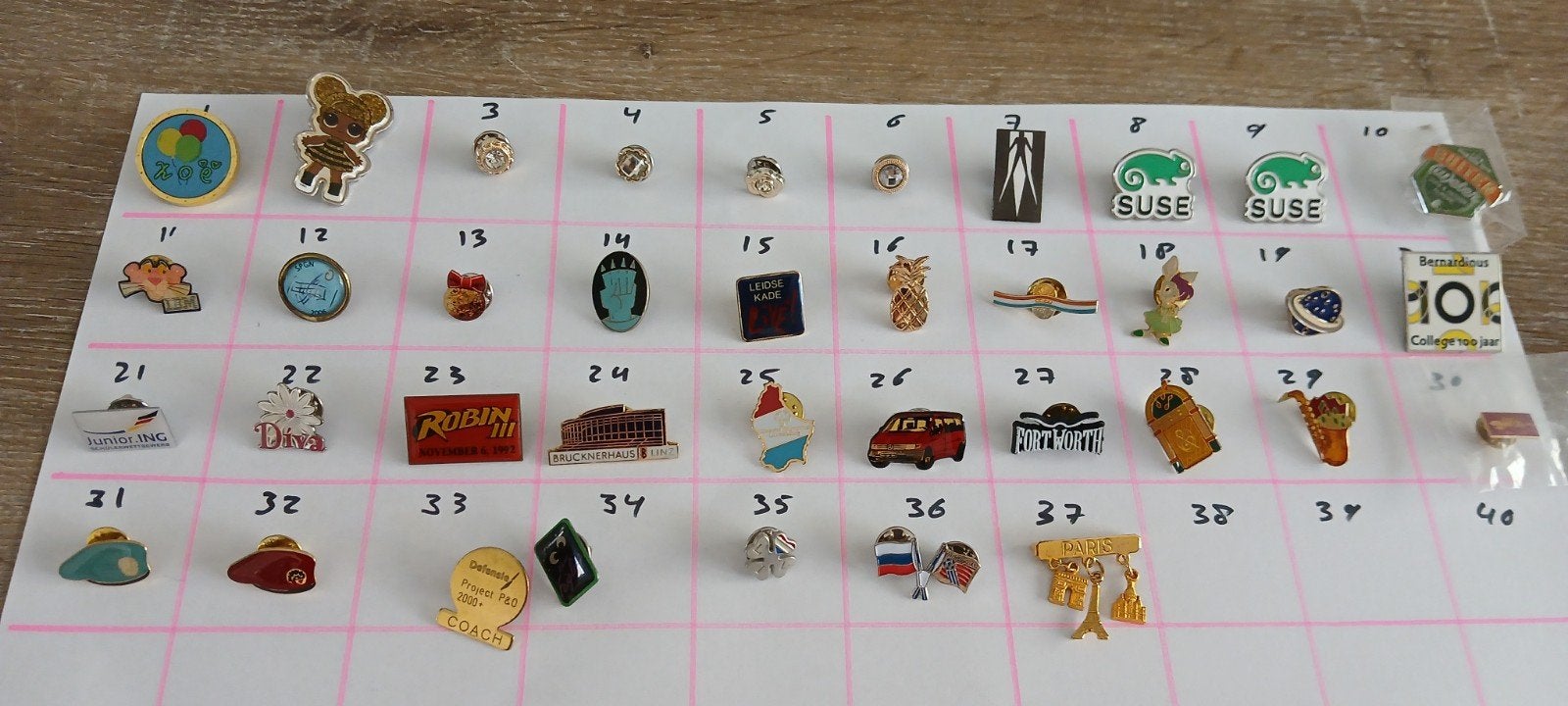 Pin badge speldjes verzameling baret fort worth IBM feigling, Ophalen of Verzenden, Zo goed als nieuw, Speldje of Pin