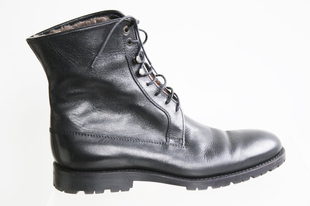 Eigenlijk nieuw! bontgevoerde Prime Shoes boot maat 8 = 42, Prime Shoes, Zwart, Boots, Nieuw