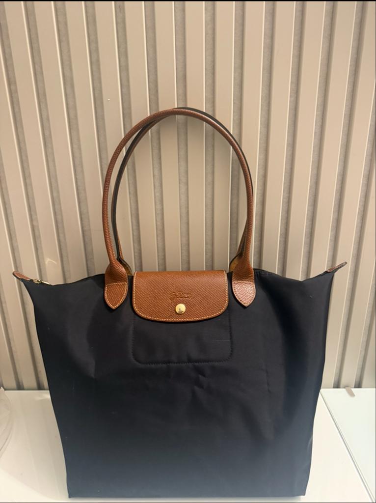 Longchamp Le Pliage Shopper Zwart, Ophalen of Verzenden, Gebruikt, Zwart, Shopper