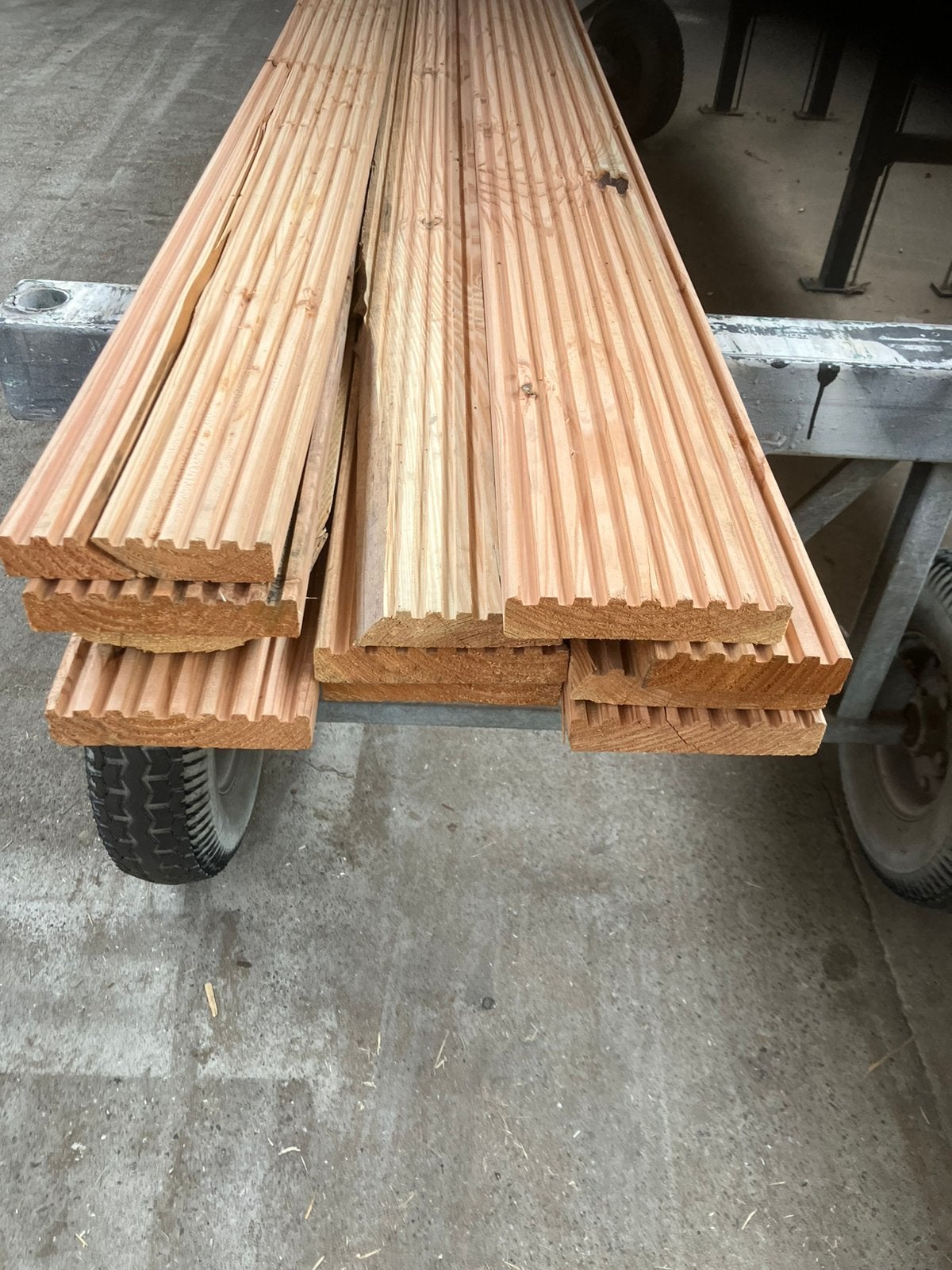 Partijtje vlonderhout douglas, Tuin en Terras, Ophalen, Zo goed als nieuw, Hout