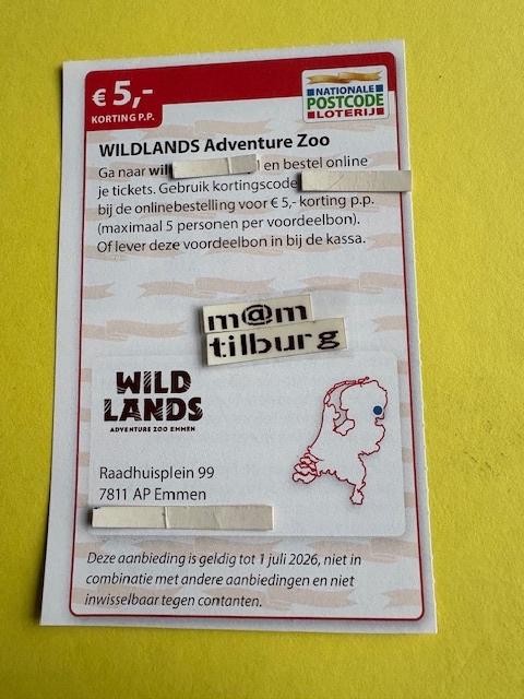 WILDLANDS Adventure Zoo €5,- korting per persoon, Drie personen of meer, Kortingskaart