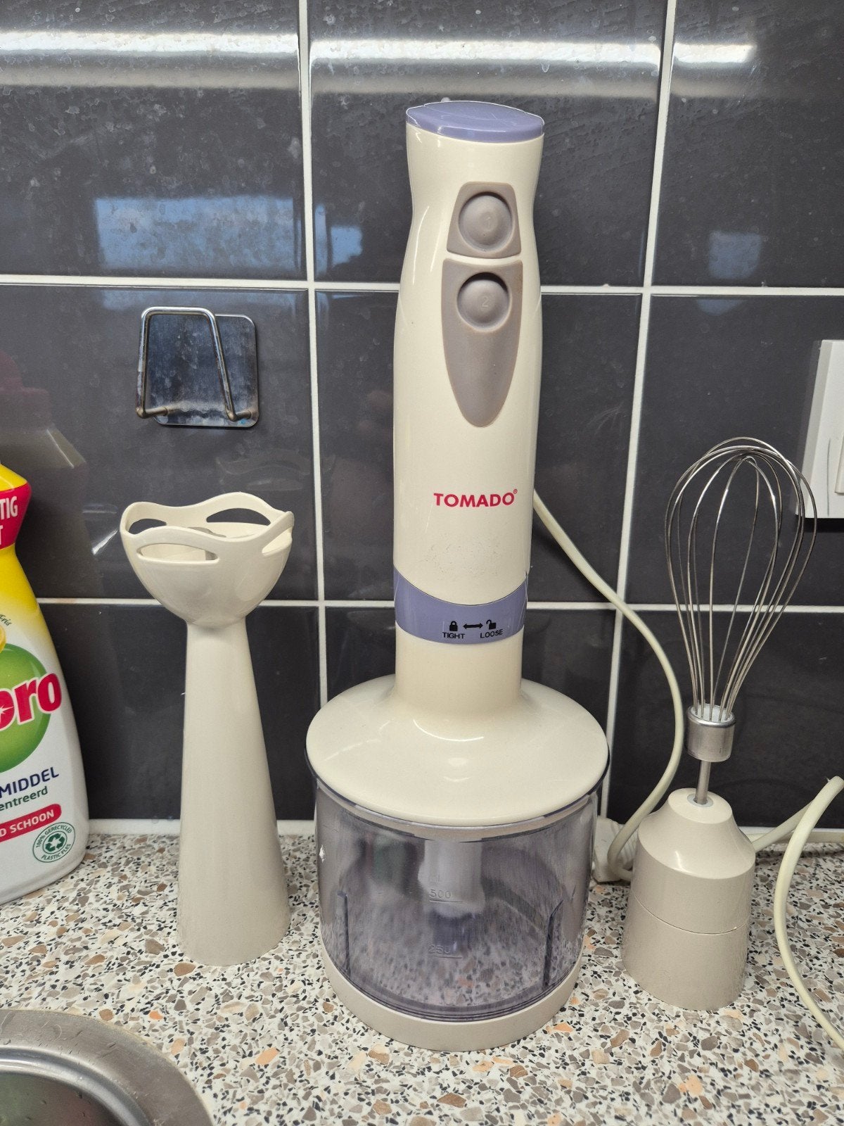 Tomado Staafmixer met accessoires, Witgoed en Apparatuur, Ophalen, Gebruikt, Blender