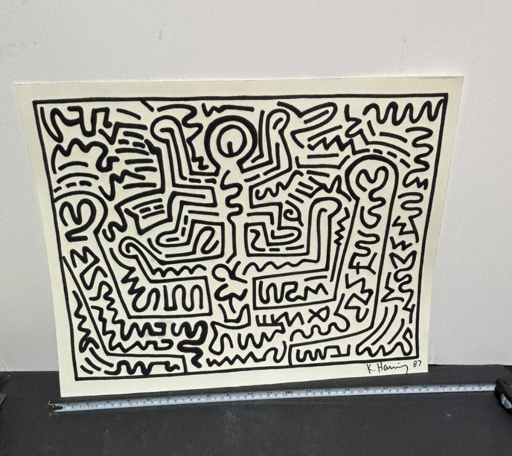 Keith Haring "Untitled" 1987 NYC Estate, Ophalen of Verzenden