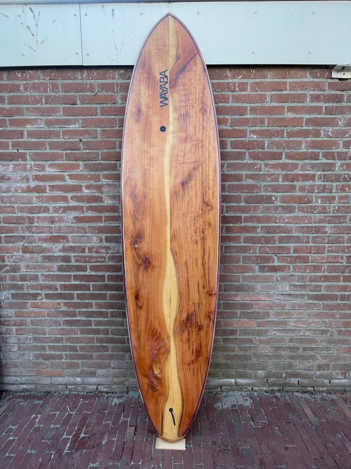 Houten Single Fin Surfboard 7’6” Sequoia/Ceder, Watersport en Boten, Golfsurfen, Ophalen, Nieuw, Funboard