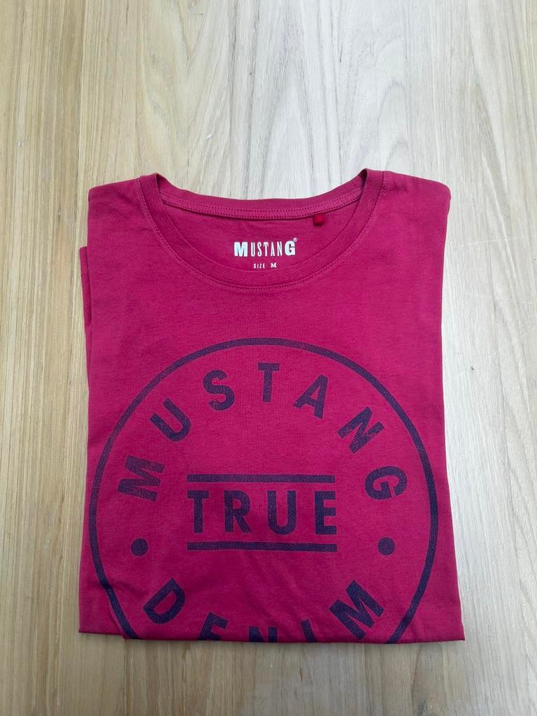 Mustang True Denim T-shirt rood heren. Maat M, Ophalen of Verzenden, Zo goed als nieuw, Maat 48/50 (M), Rood