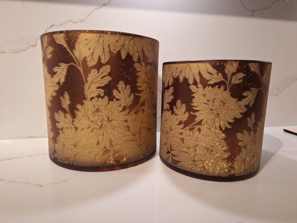 Riverdale bloempot / sfeerlicht goudkleurig (2 stuks), Huis en Inrichting, Woonaccessoires | Schalen en Manden, Ophalen of Verzenden