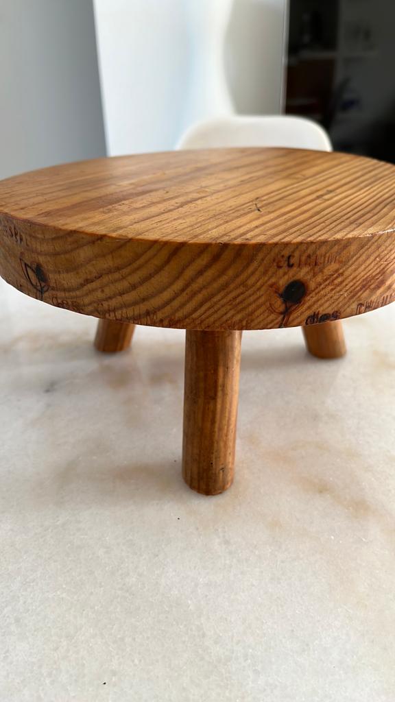 Vintage Deens Scandinavisch design krukje plantentafeltje, Ophalen of Verzenden, Gebruikt, Hout