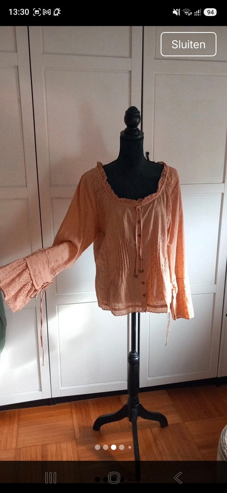Isla Ibiza Bonita Blouse XXL - Roze met Broderie, Isla Ibiza Bonita, Verzenden, Maat 42/44 (L), Zo goed als nieuw