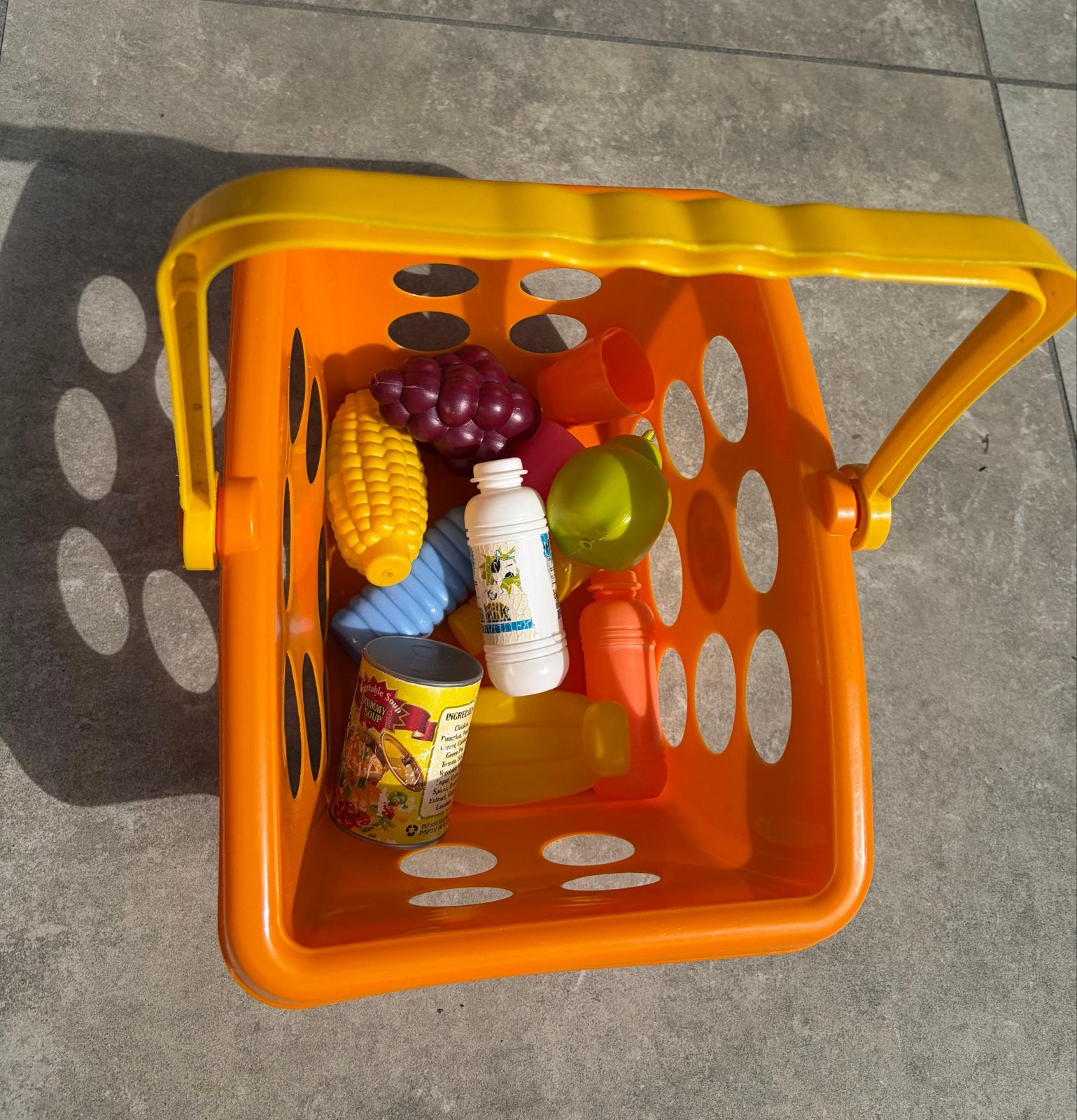 Boodschappenmandje met speelgoed fruit en groenten, Ophalen, Gebruikt, Jongen of Meisje