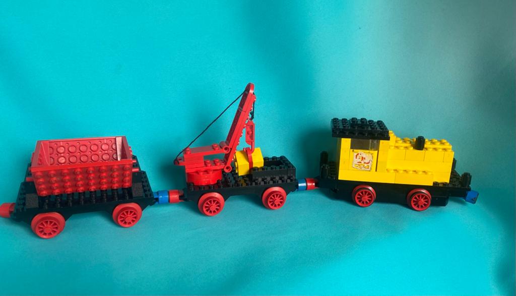 Vintage lego trein 724 uit 1972  12v gele diesel locomotief, Ophalen of Verzenden, Gebruikt, Complete set, Lego
