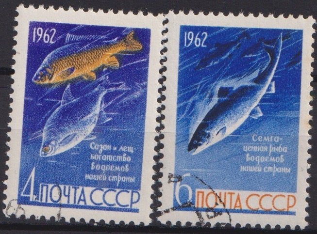 Sovjet Unie 1962 Vissen, Verzenden, Gestempeld, Dier of Natuur