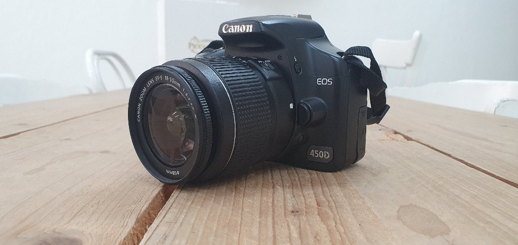 Canon EOS 450D 18-55mm spiegelreflex / DSLR camera, Spiegelreflex, Canon, 12 megapixels, Lensdop